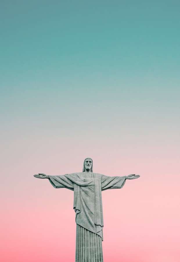 Cristo Redentor, Rio de Janeiro, Brasil, Landmark, Estatua, Religion, Puesta de sol,
