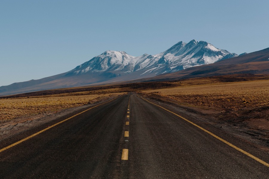 carretera, ruta, montaña, nevado, nieve, camino, nadie, asfalto, paisaje, viaje, viajar, 