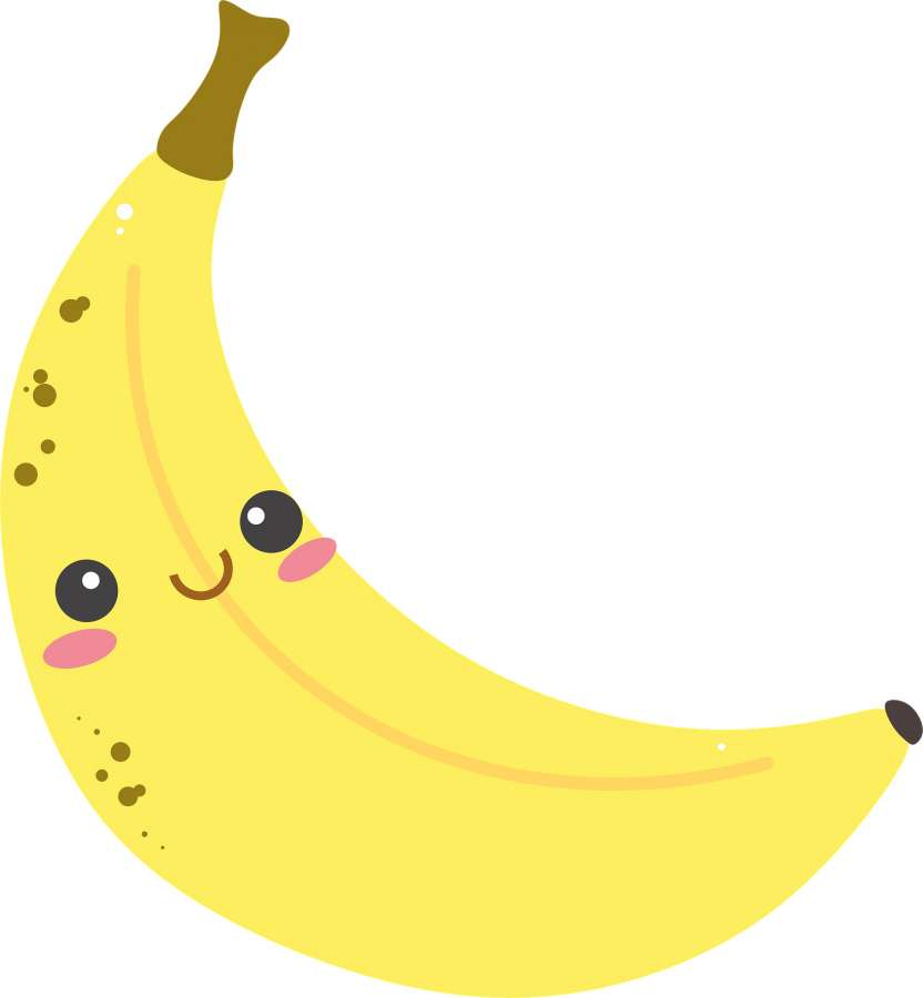banana, platano, amarillo, amarilla, frutas, tierno, dulce, fondos de pantalla kawaii 
