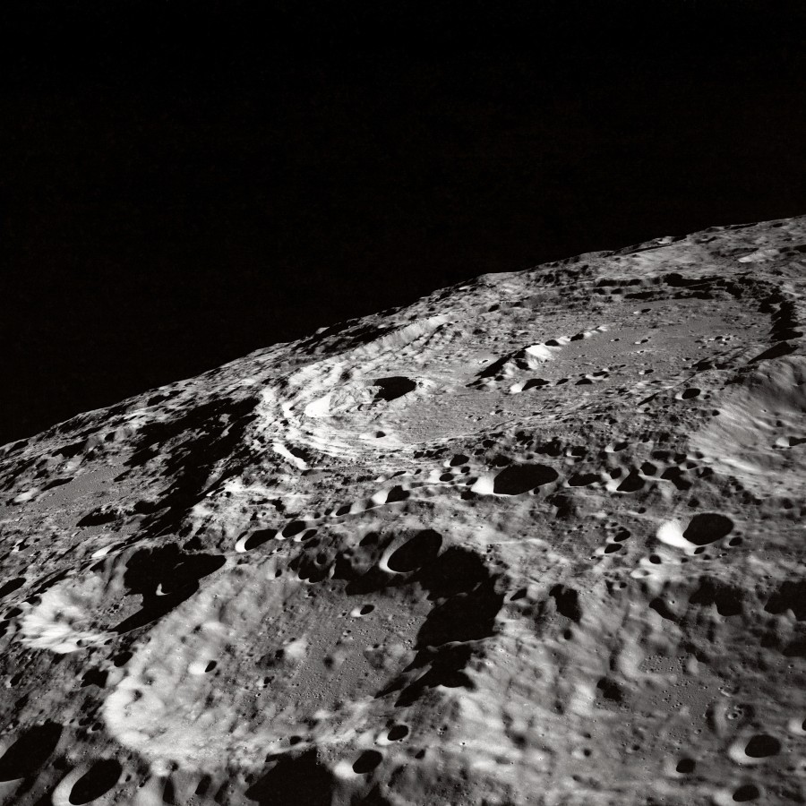luna, crater, primer plano, espacio, lunar, superficie, nasa, 