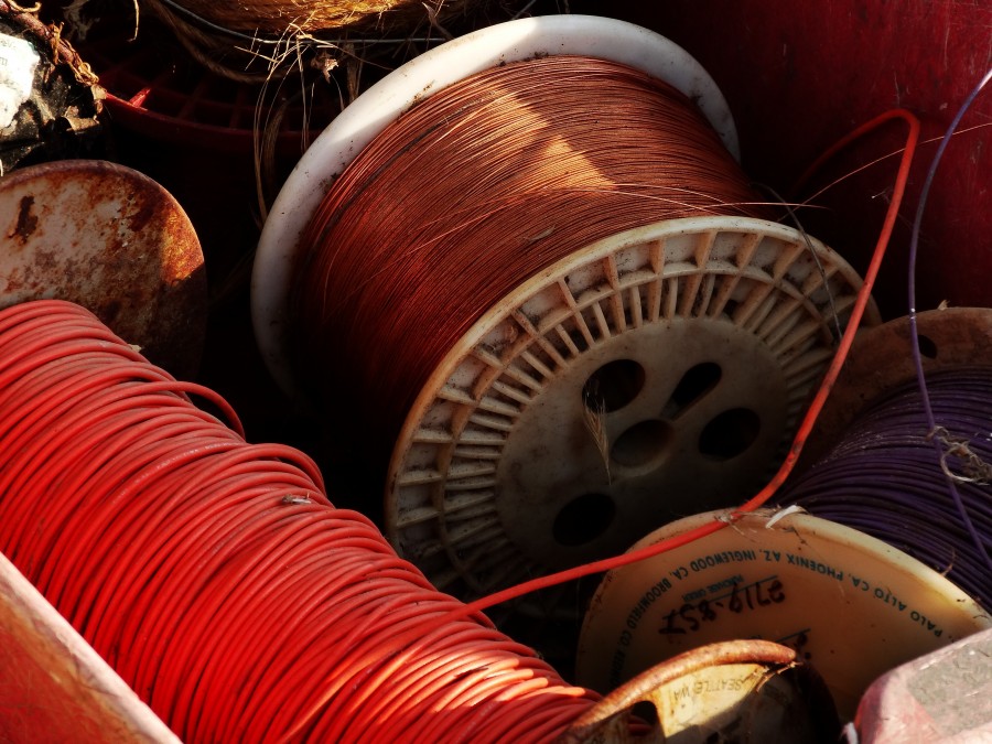 cobre, cable, alambre, metales, conductor, 