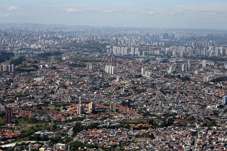 Sao Paulo, San Pablo, Brasil, ciudad, dia, paisaje urbano, vista aerea, america latina, america, 
