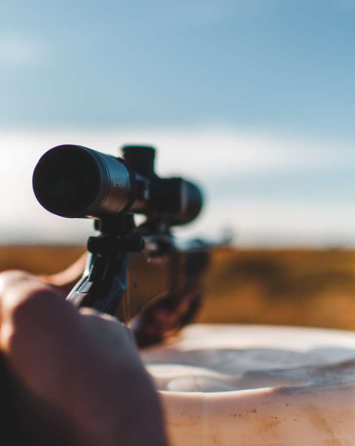 punteria, tiro, disparo, arma, escopeta, fusil, mira, telescopica, actividad, caza, exterior, peligro, visor, guerra, conflicto, cazador