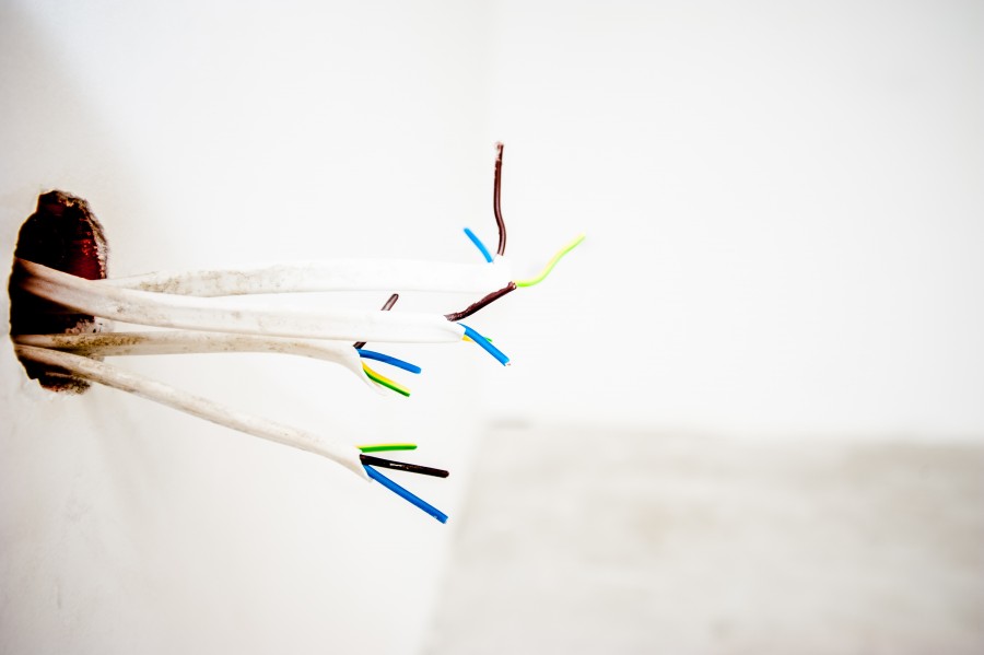 cable, cables, electricidad, interior, construccion, desperfecto, arreglar, punta, 