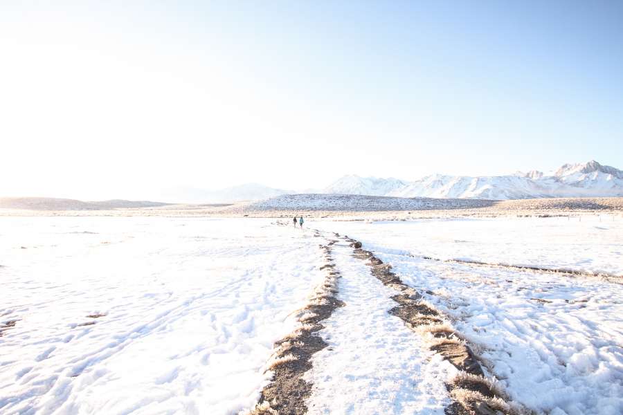 camino, nieve, hielo, arido, hombre, una persona, frio, invierno, congelado, temperatura, caminar, exterior, nevado, paisaje, 