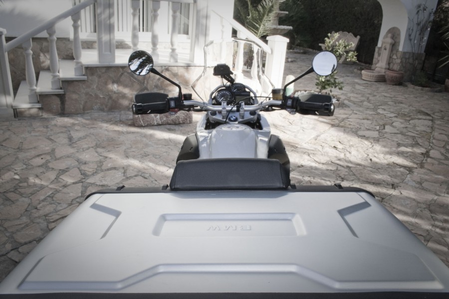 plateado, motocicleta, vista de frente, exterior, transporte, manubrio, 