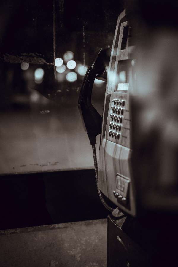 telefono, publico, exterior, noche, antiguo, vintage, comunicacion, 