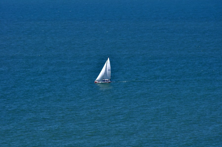 Mar del Plata, Buenos Aires, Argentina, Velero, azul, 