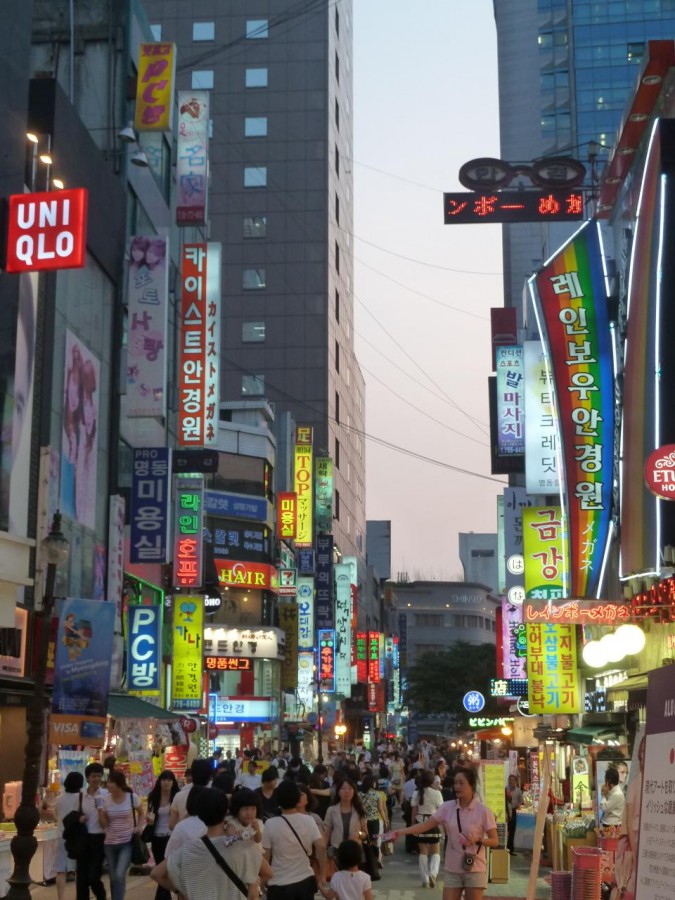 ciudad, calle, centro, centrico, turismo, turistico, asia, seul, corea, sur, capital, gente, cartel, carteles, 