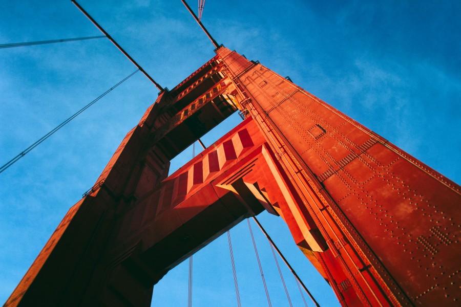 puente, construccion, arquitectura, vista de abajo, 