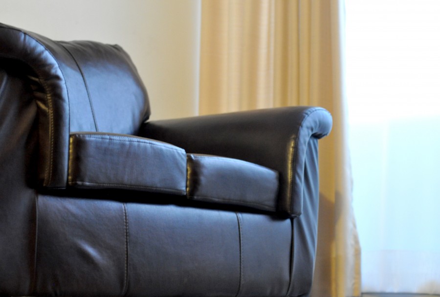 sillon, interior, living, cuero, marron, nadie, relax, sofa, 