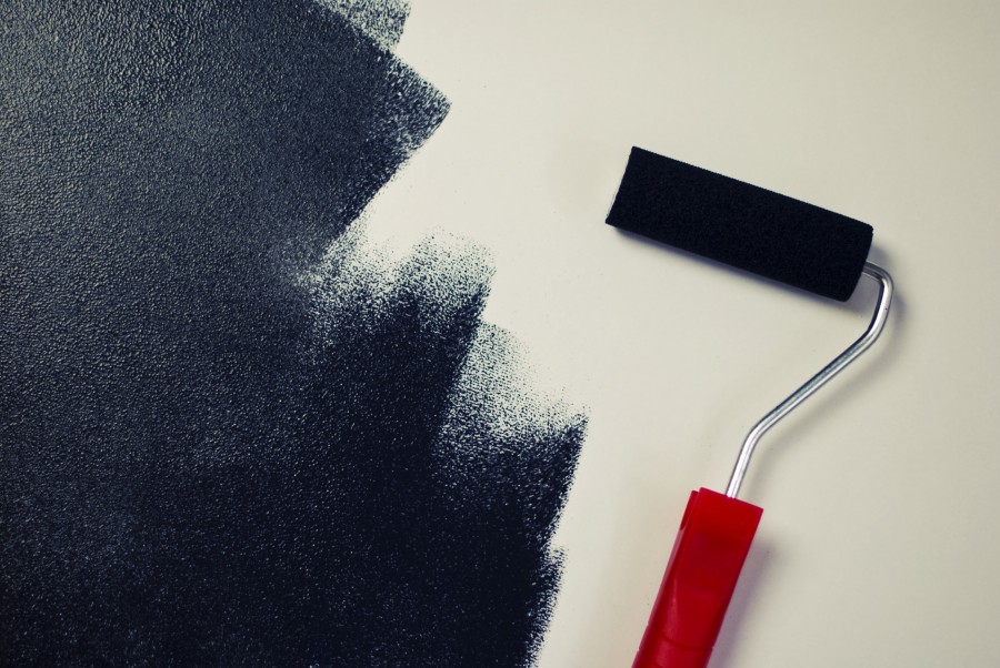 pintura, rodillo de pintura, negro, rodillo, paredes, decoracion, interior, 