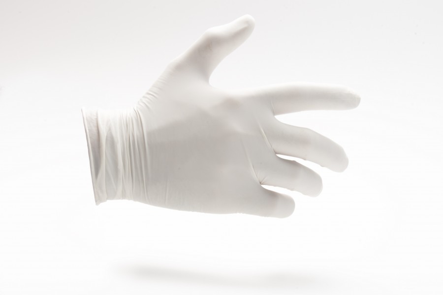fondo blanco, manos, guante, concepto, nadie, invisible, apreton, trato, limpieza, latex, 