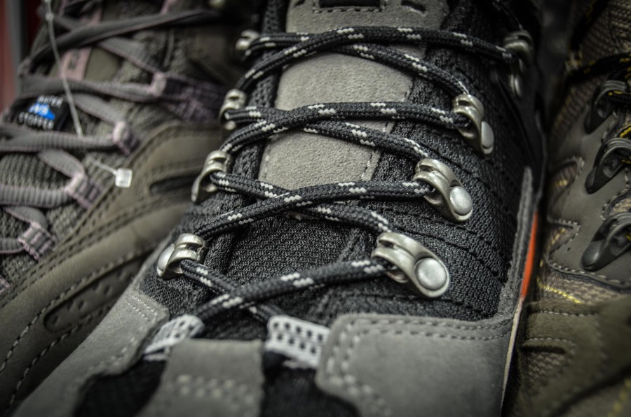 zapatos, zapatillas, trekking, cordon, cordones, cinta, primer plano, calzado, nadie, 