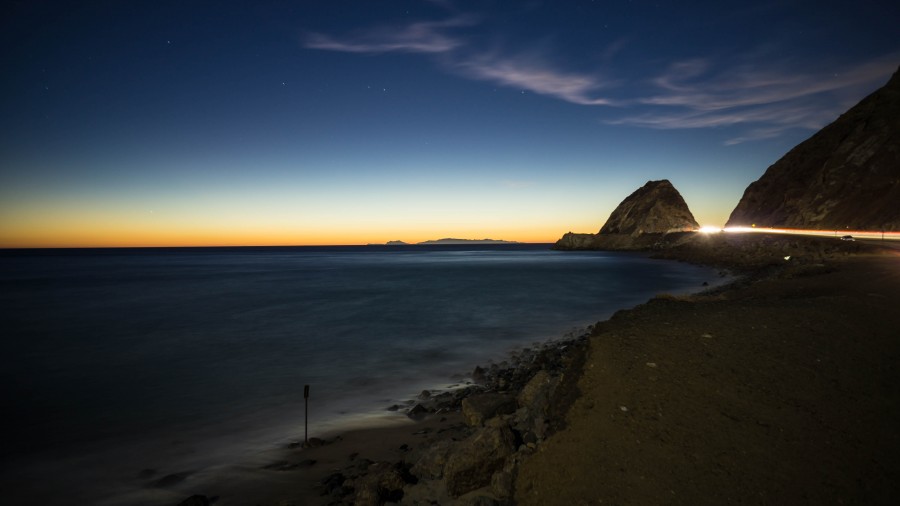playa, costa, paisaje, atardecer, ruta, carretera, luz, anochecer, nadie, 