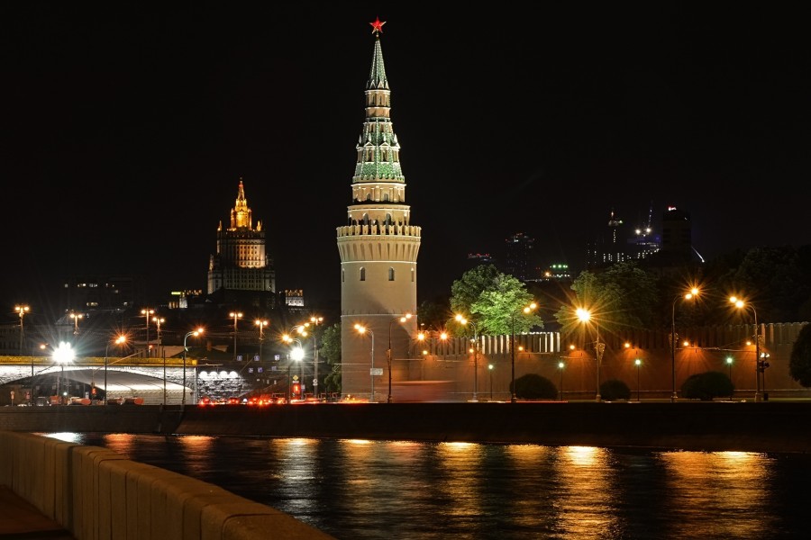 moscu, rusia, ciudad, ciudad capital, noche, nocturno, kremlin, paisaje urbano, 