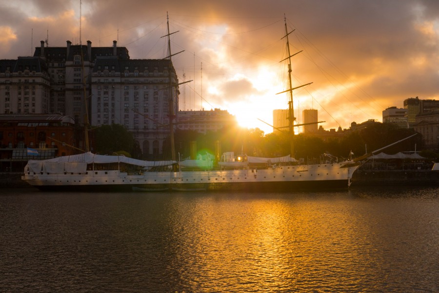 puerto madero, atardecer, buenos aires, argentina, noche, ciudad, arquitectura, fragata,