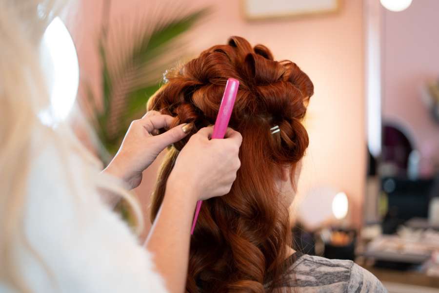 cabello, mujer, peinado, hembra, belleza, hermosa, moda, estilo, peluquería, jóvenes, mujeres, cabeza, niña, estilismo, boda,rojo,colorada,pelirroja