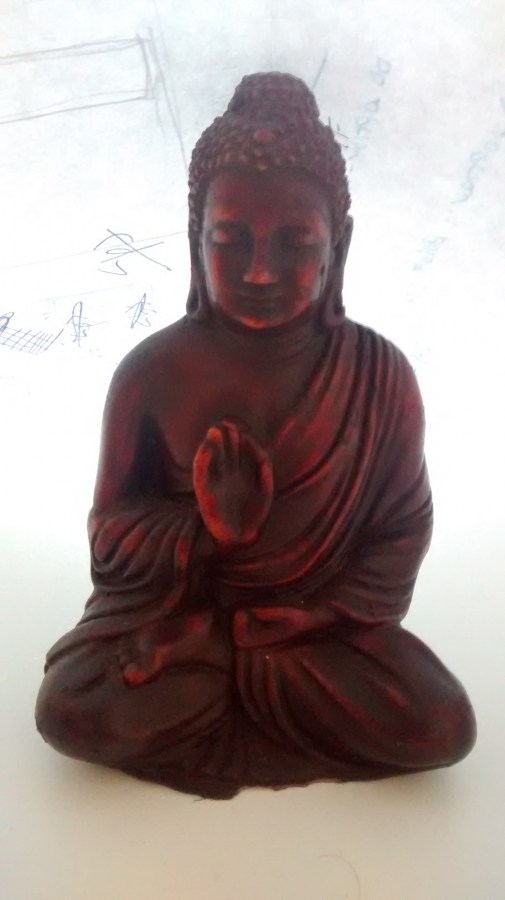 Buda, estatua, estatuilla, meditacion, rojo, decoracion, budismo, indu, oriental, oriente, meditar, 