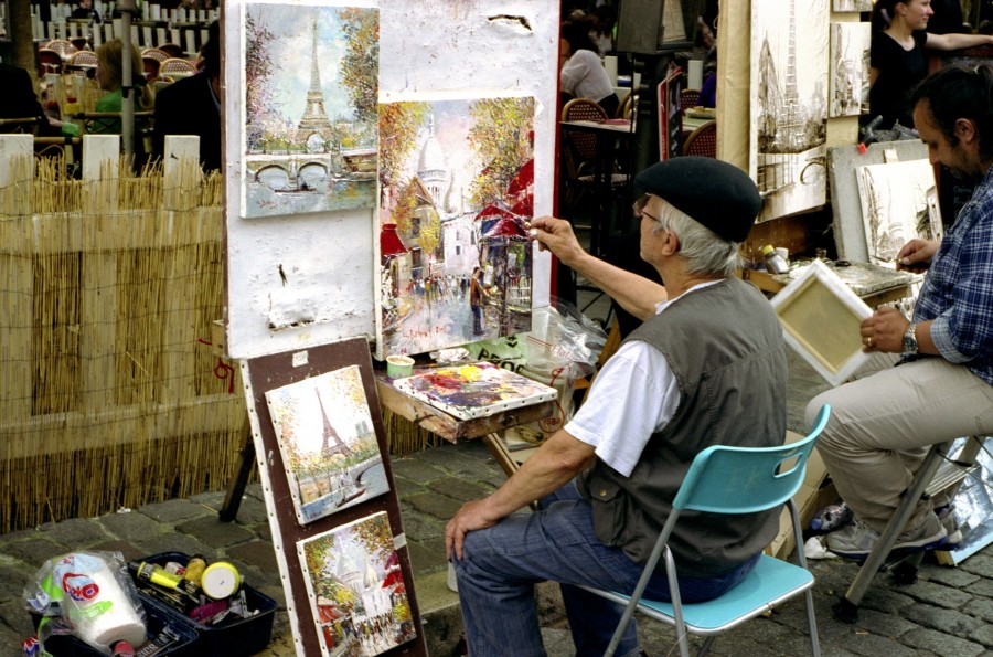 hombre, adulto, 60 años, pintor, puntura, pintar, arte, artista, cuadro, cuadros, pintando, oleo, 