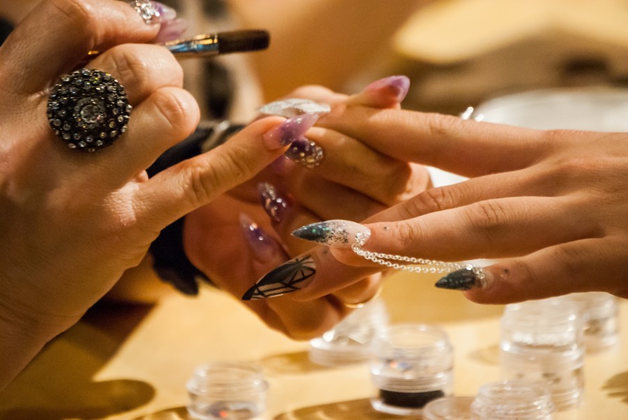 Manicura, manos, uñas, femenino, esculpido, esculpir, trabajo, manicure, mujer, gente, belleza, maquillaje, 