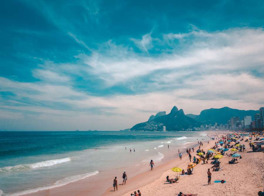 Rio de Janeiro, Brasil, Ipanema, América Latina, América del Sur, Día, Verano, Gente, Playa, Vacaciones, Costa, Orilla,
