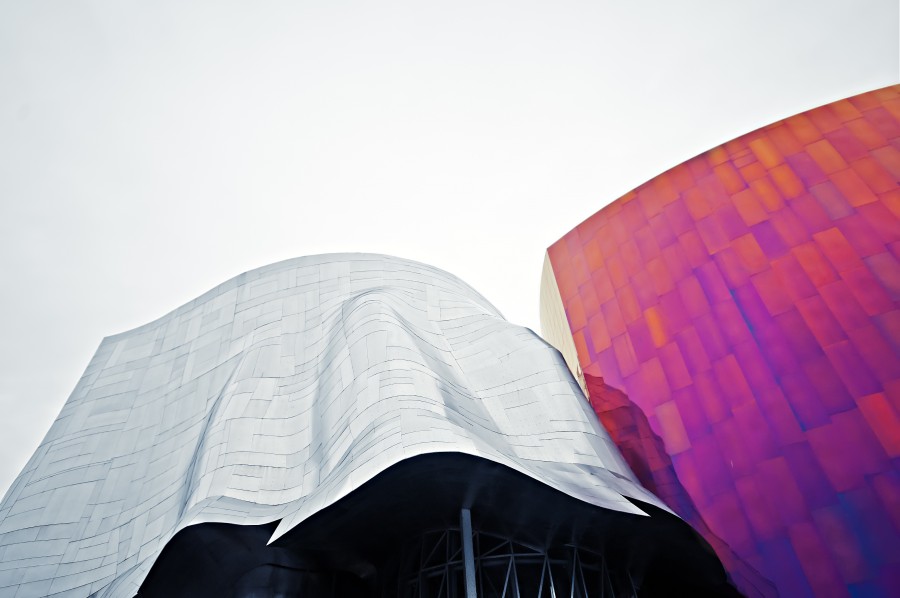 arquitectura, fondo, textura,background, Frank Gehry, curva, forma, curvatura, Seattle, United States, USA, estados unidos, 
