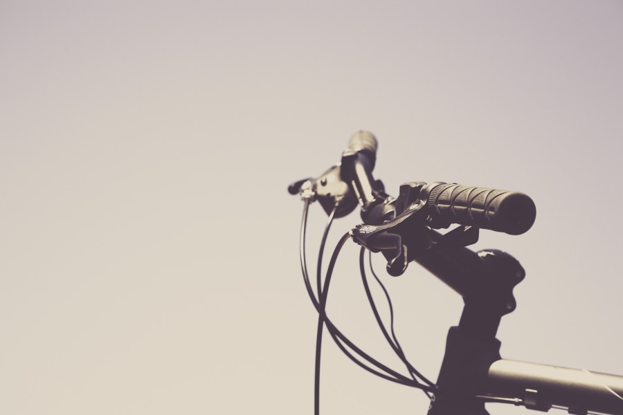 bicicleta, manubrio, primer plano, ciclismo, 