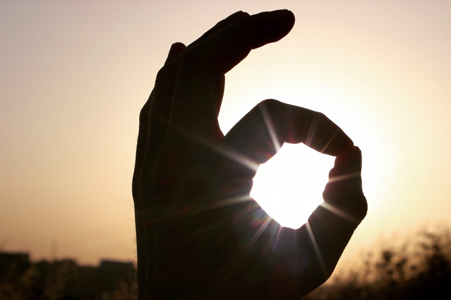 perfecto, manos, silueta, sol, oscuridad, sombra, bien, gesto, muy bien, bueno, concepto, ok, 