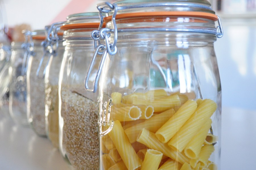 tarro, frasco, vidrio, despensa, comidas, seco, secos, fideo, fideos, arroz, hermetico, cocina, envase 