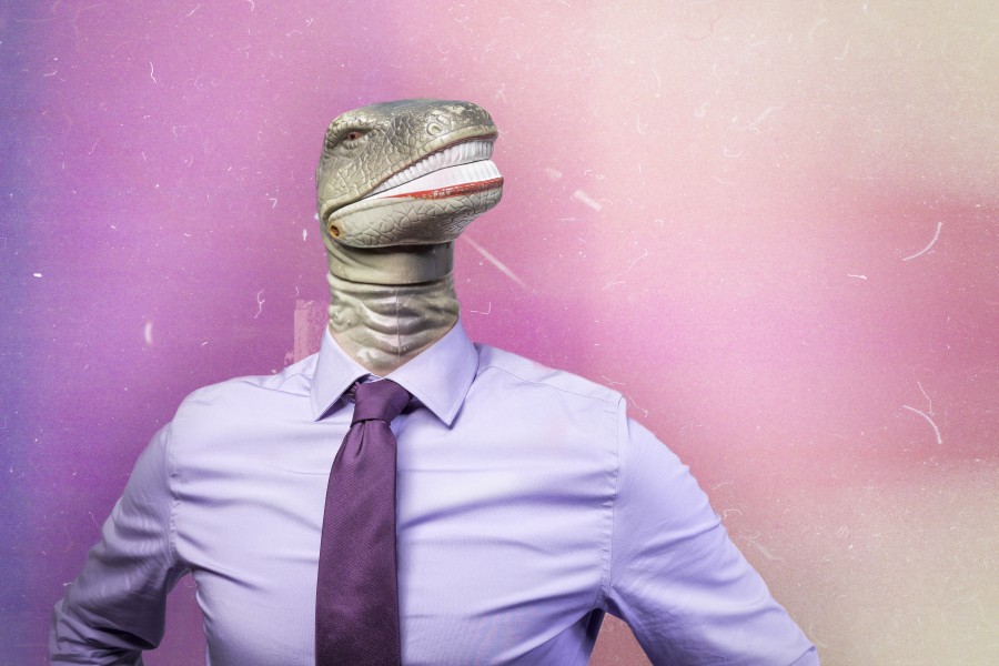 hombre, ejecutivo, concepto, secta, reptiliano, reptil, cabeza, lagarto, dinosaurio, conspiracion, 