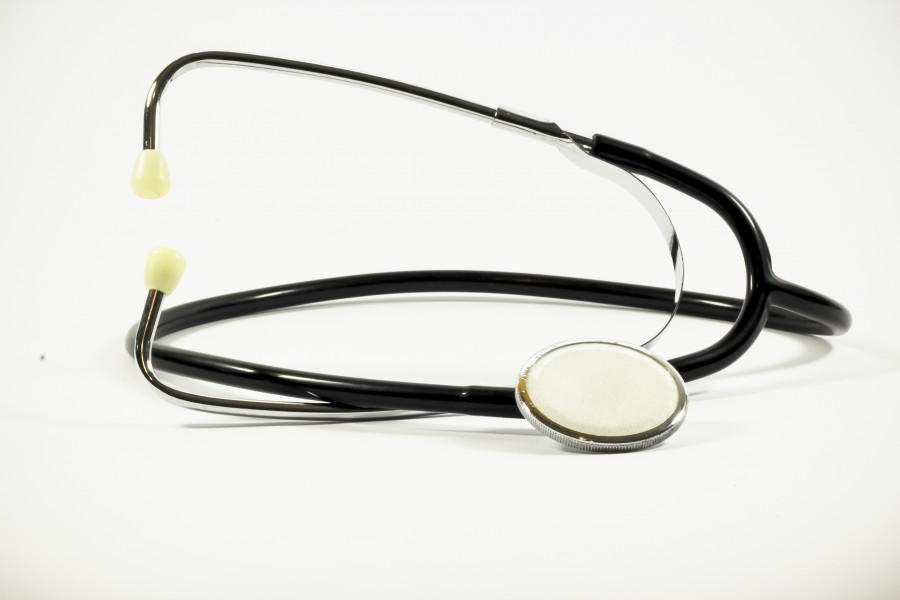 estetoscopio, instrumento, medicina, audio, fondo blanco, medico, 