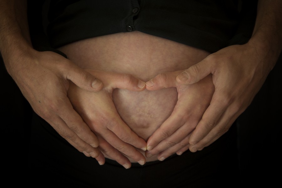 Embarazo, Embarazada, mujer, hombre, manos, manos, panza, bebe, familia, concepto, 