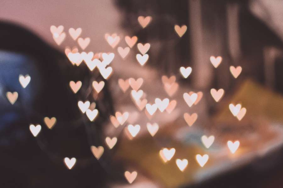 Símbolo, Corazón, Luz, Bokeh, Decoración, Vacaciones, Amor, Romántico, Romance, San Valentín, Closeup, Detalle