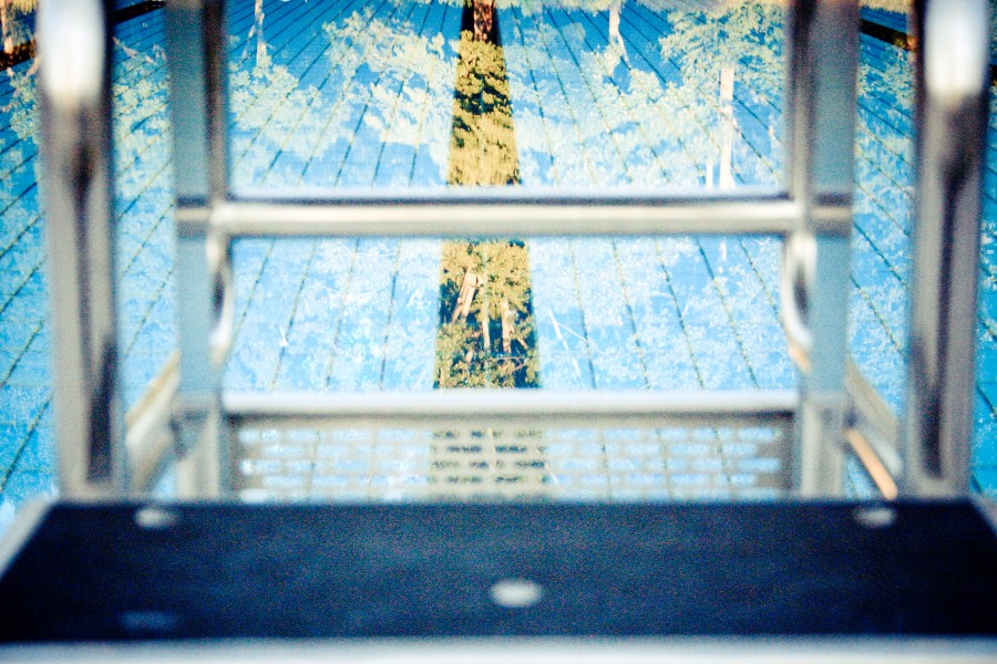 escalera, pileta, piscina, agua, transparente, 