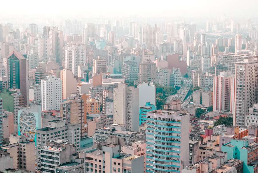 Sao Paulo, Brasil, Ciudad, Paisaje urbano, Drone POV, Vista aérea, Arquitectura, América Latina, América del Sur,
