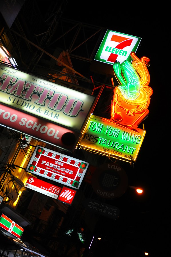 Anuncio, Bangkok, fotografía comercial, Ed Gregory, gratuito, fotos libres de regalías, las luces de neón, de dominio público, Imágenes stock, imágenes de archivo, Fotografía de archivo, Stokpic, Calle, Tailandia, neón, restaurante, muestra, señalización, tatuaje, Asia,
