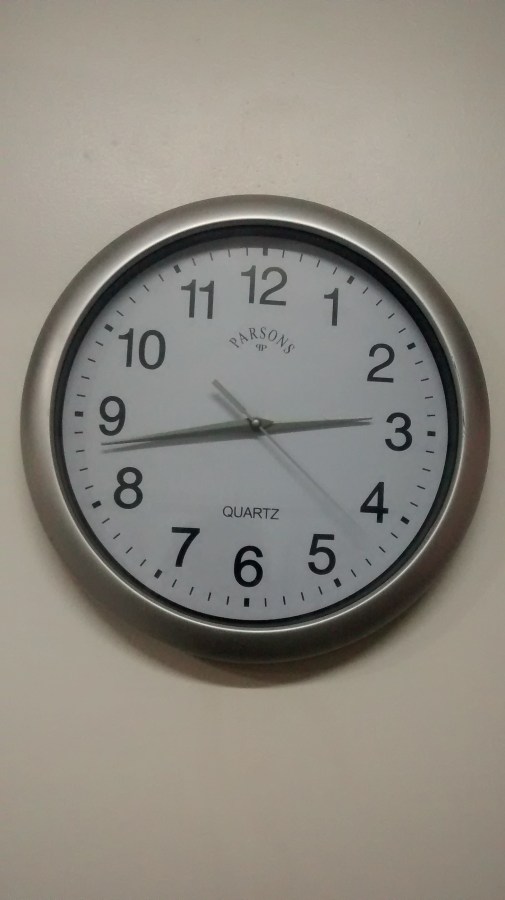 Reloj, paredes, tiempo