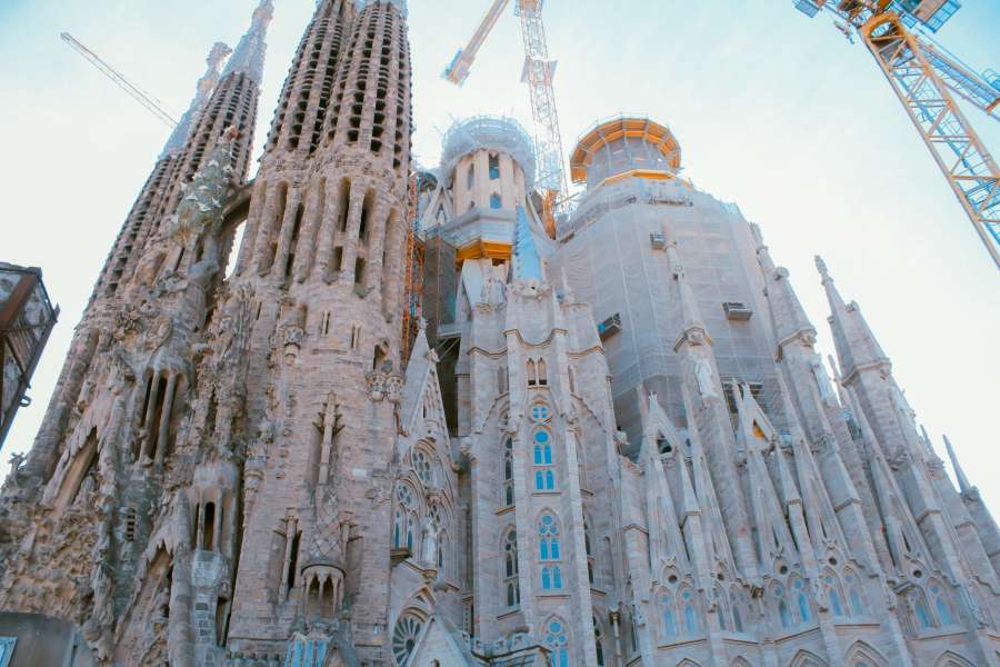 Sagrada Familia, catedral, iglesia, barcelona, espana, gaudi, arquitectura, europa, lugar famoso, 