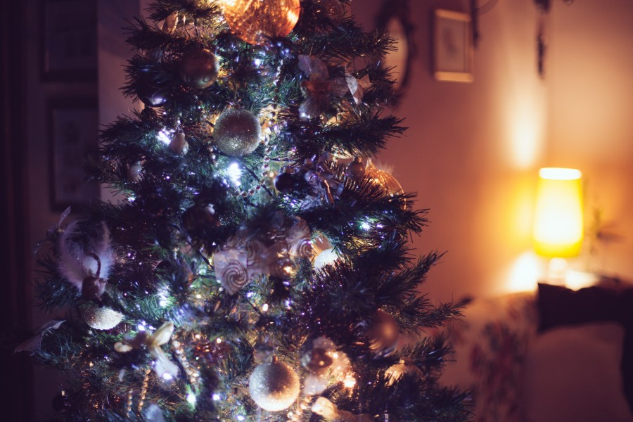 navidad, arbol, luz, interior, arbol de navidad, 