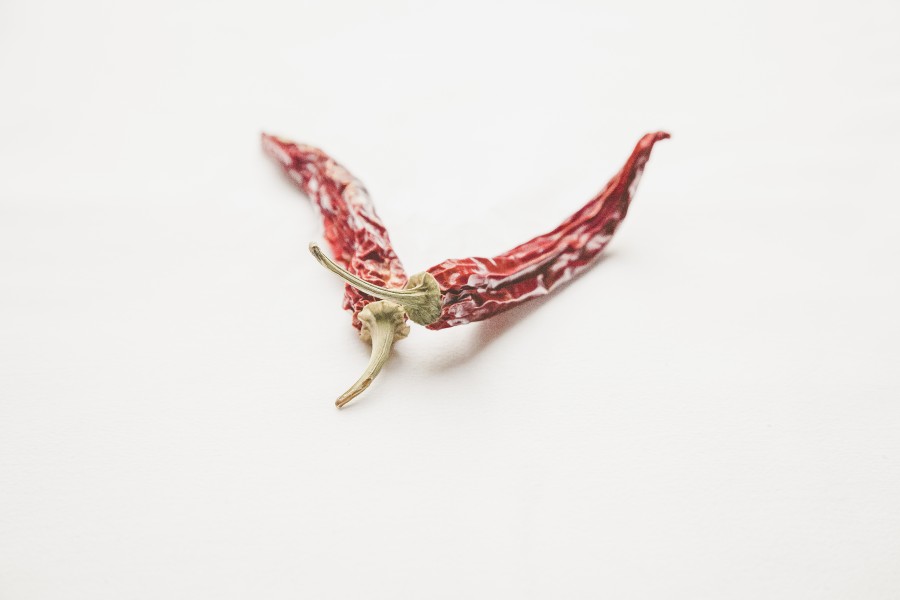 pimiento, dos, rojo, picante, seco, concepto, verdura, comidas, sabor, 