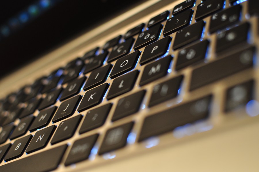 teclado, computador, computadora, laptop, notebook, primer plano, tecla, teclas, tecnologia, informatica, vista de frente, 