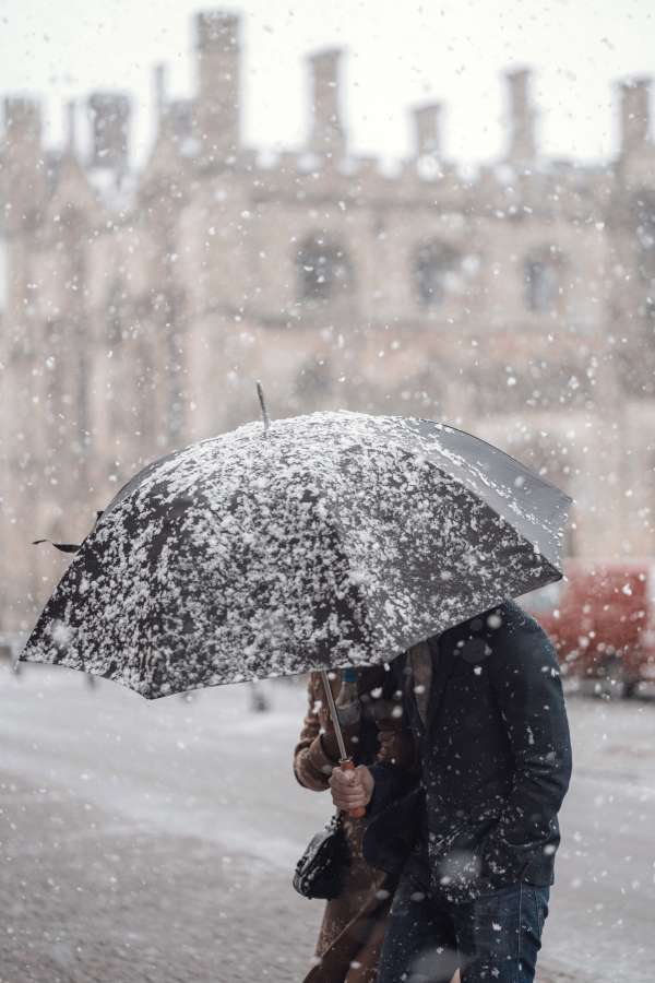 paraguas, invierno, nieve, europa, dia, exterior, una persona, proteccion, mal tiempo, frio, clima, 