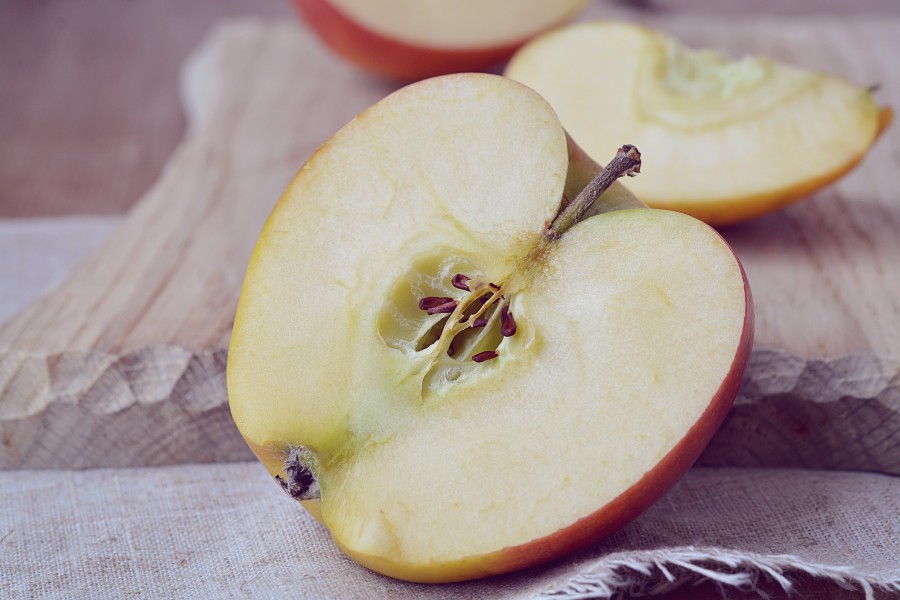 manzana,rojo,primer plano,detalle,frutas,cabo,mitad