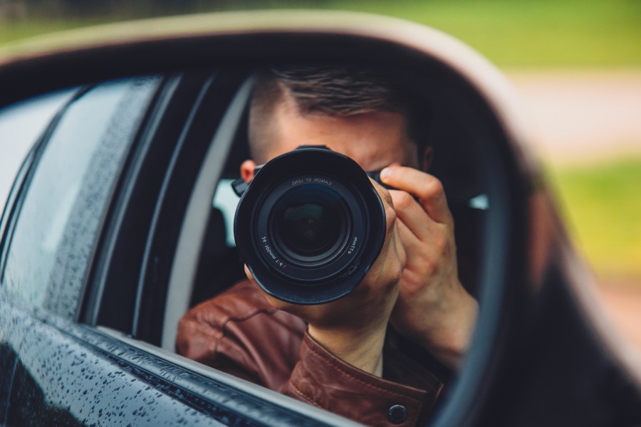 camara, fotografo, fotografia, lente, espejo, individuo, hombre, gente, coche, paparazzi, prensa, social, oculto,