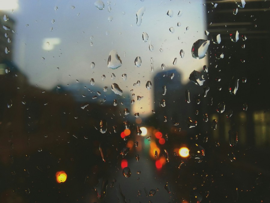 lluvia, vidrio, luz, luces, exterior, noche, fondo, background, gota, gotas, 