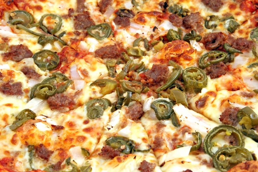 pizza,comidas,peperoni,queso,detalle,fondo,