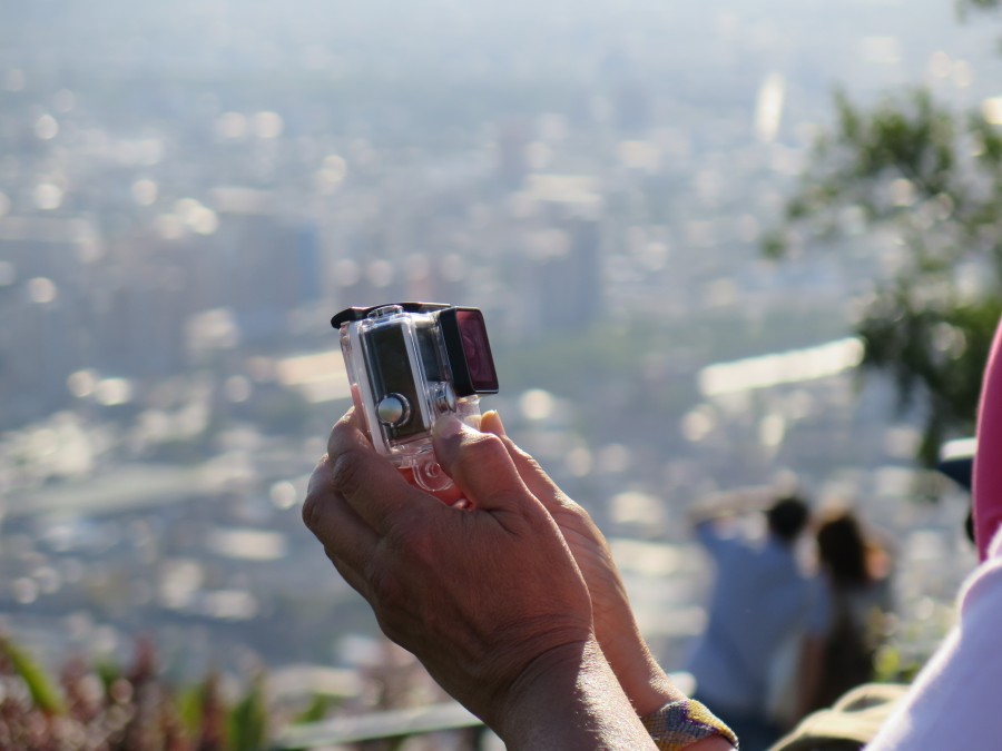 go pro, mujer, una persona, gente, camara, selfie, paisaje, tecnologia, fotografia, 