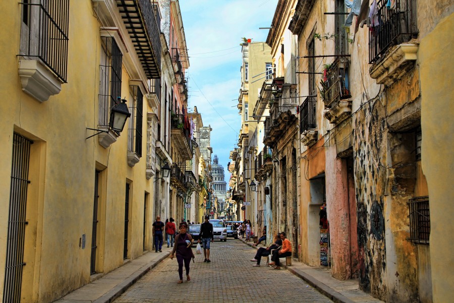 cuba, cielo azul, calle, arquitectura, urbano, ciudad, cubano, habana, 
