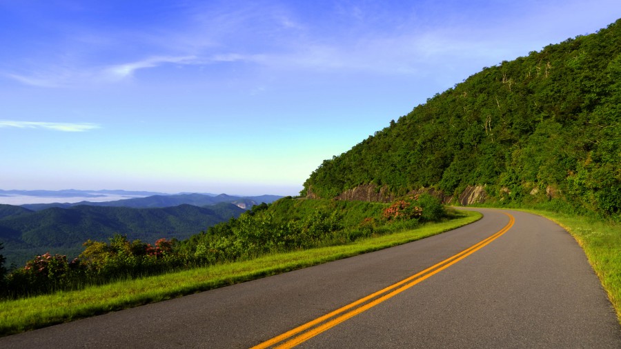 ruta, carretera, curva, pavimento, asfalto, nadie, paisaje, dia, exterior, 